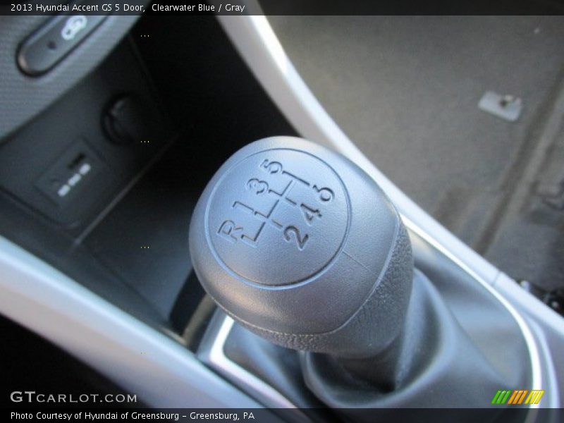 Clearwater Blue / Gray 2013 Hyundai Accent GS 5 Door
