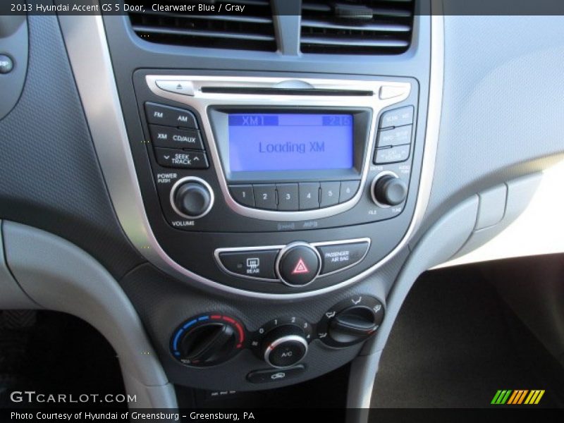 Clearwater Blue / Gray 2013 Hyundai Accent GS 5 Door
