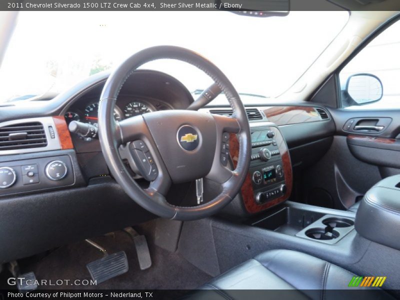 Sheer Silver Metallic / Ebony 2011 Chevrolet Silverado 1500 LTZ Crew Cab 4x4