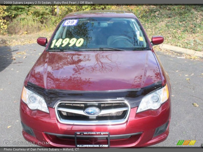 Ruby Red Pearl / Off Black 2009 Subaru Legacy 2.5i Sedan