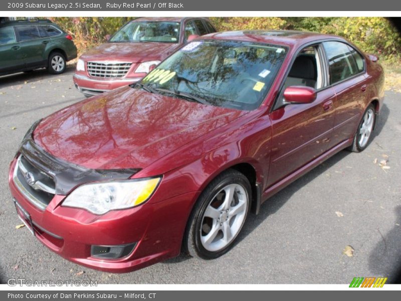 Ruby Red Pearl / Off Black 2009 Subaru Legacy 2.5i Sedan