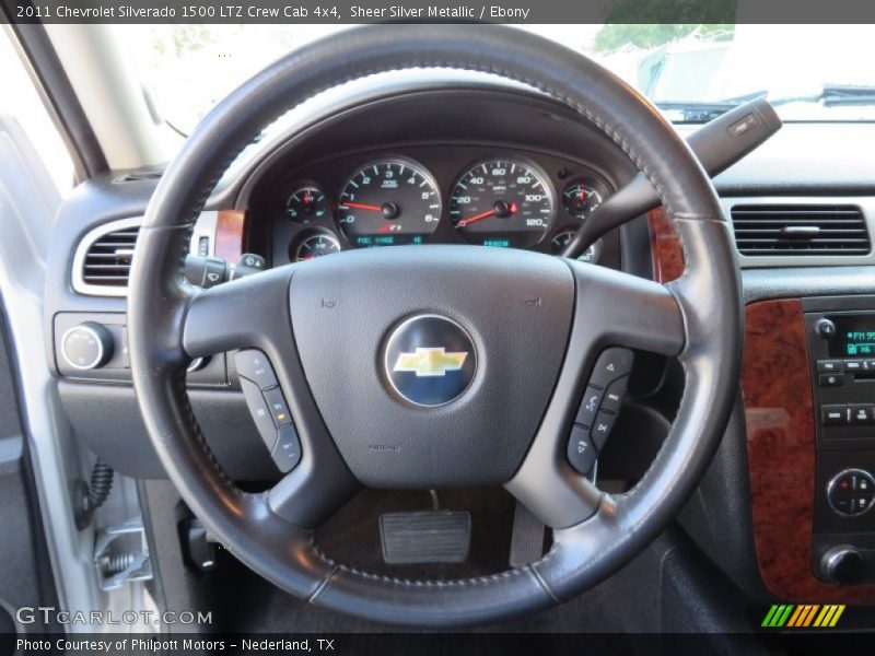 Sheer Silver Metallic / Ebony 2011 Chevrolet Silverado 1500 LTZ Crew Cab 4x4