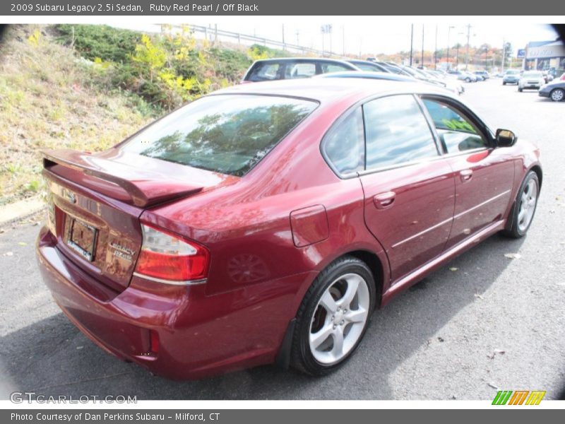Ruby Red Pearl / Off Black 2009 Subaru Legacy 2.5i Sedan