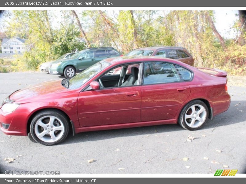 Ruby Red Pearl / Off Black 2009 Subaru Legacy 2.5i Sedan