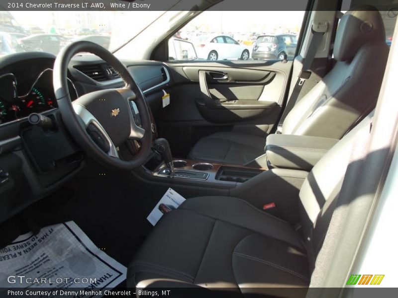 White / Ebony 2014 Chevrolet Traverse LT AWD