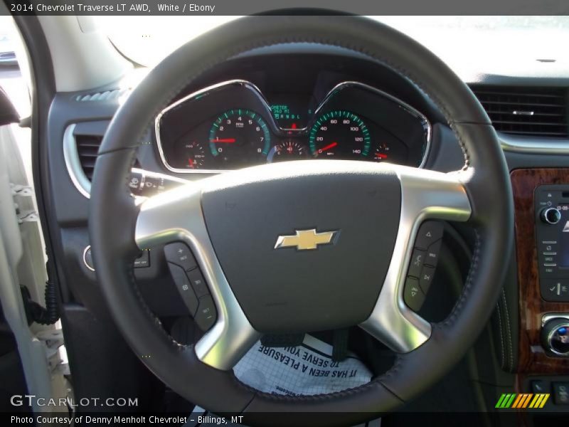 White / Ebony 2014 Chevrolet Traverse LT AWD