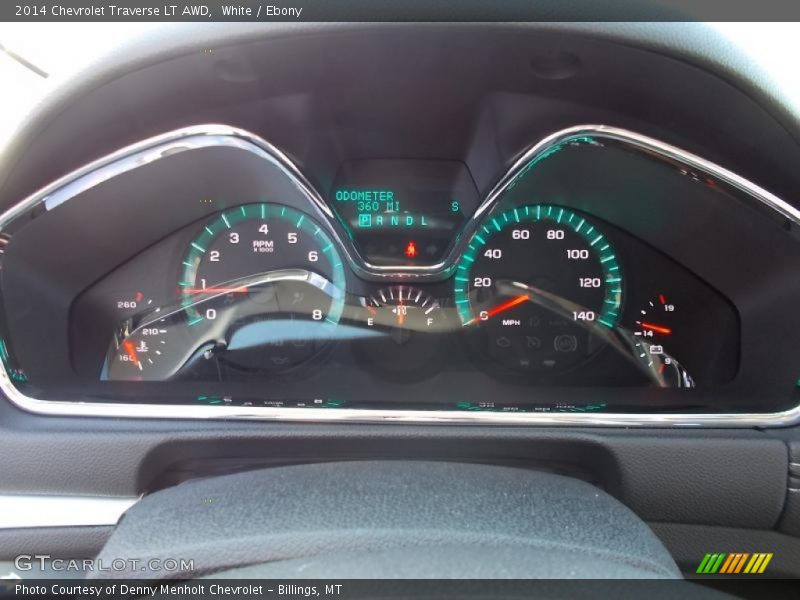 White / Ebony 2014 Chevrolet Traverse LT AWD
