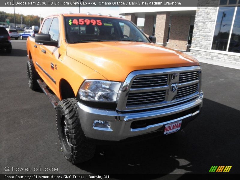 Omaha Orange / Dark Slate/Medium Graystone 2011 Dodge Ram 2500 HD Big Horn Crew Cab 4x4