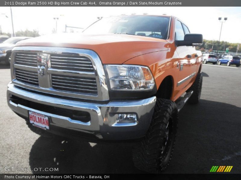 Omaha Orange / Dark Slate/Medium Graystone 2011 Dodge Ram 2500 HD Big Horn Crew Cab 4x4