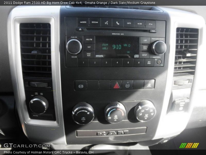Omaha Orange / Dark Slate/Medium Graystone 2011 Dodge Ram 2500 HD Big Horn Crew Cab 4x4