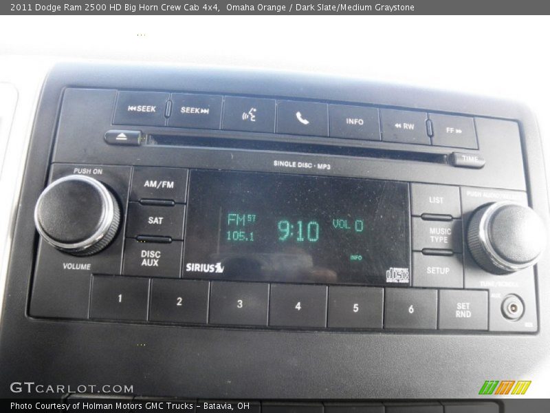 Omaha Orange / Dark Slate/Medium Graystone 2011 Dodge Ram 2500 HD Big Horn Crew Cab 4x4