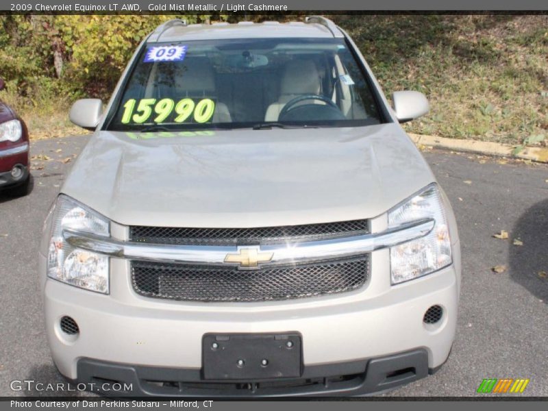 Gold Mist Metallic / Light Cashmere 2009 Chevrolet Equinox LT AWD