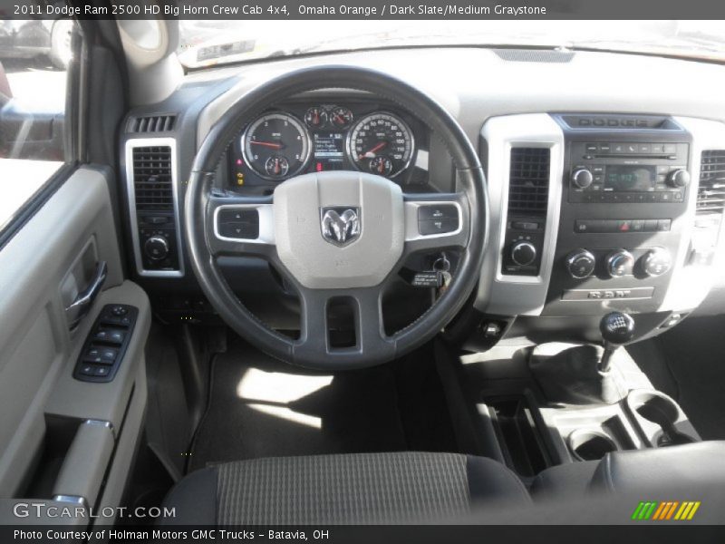 Omaha Orange / Dark Slate/Medium Graystone 2011 Dodge Ram 2500 HD Big Horn Crew Cab 4x4