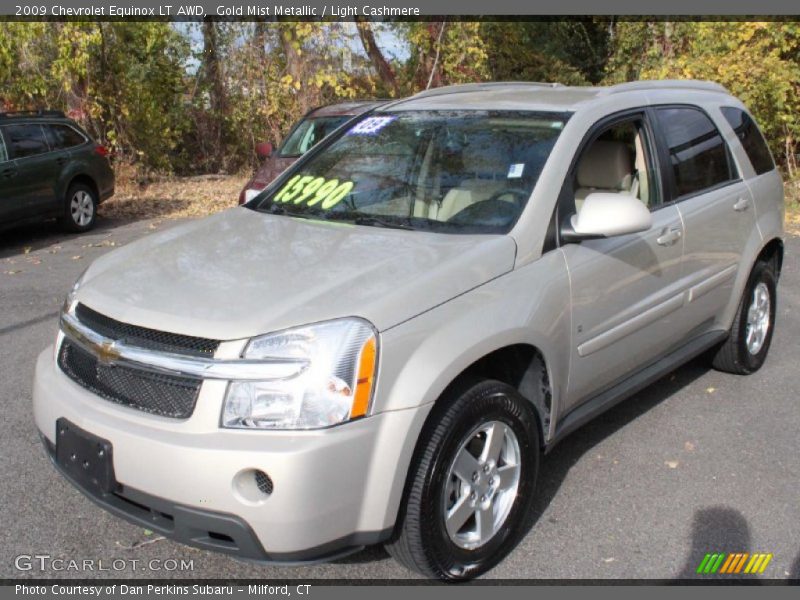 Gold Mist Metallic / Light Cashmere 2009 Chevrolet Equinox LT AWD