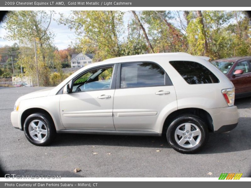 Gold Mist Metallic / Light Cashmere 2009 Chevrolet Equinox LT AWD