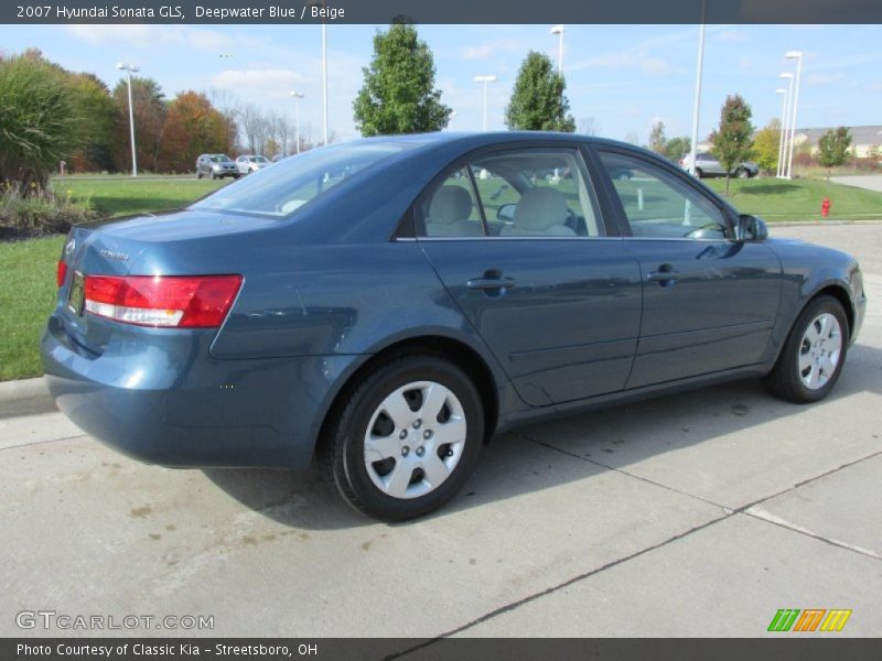 Deepwater Blue / Beige 2007 Hyundai Sonata GLS