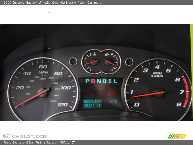 Gold Mist Metallic / Light Cashmere 2009 Chevrolet Equinox LT AWD