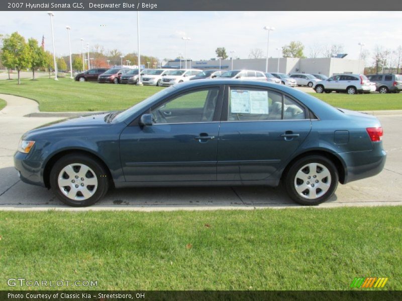 Deepwater Blue / Beige 2007 Hyundai Sonata GLS