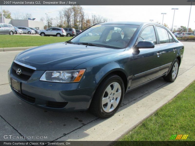 Deepwater Blue / Beige 2007 Hyundai Sonata GLS