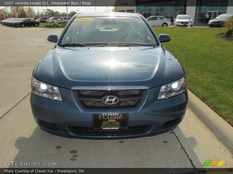 Deepwater Blue / Beige 2007 Hyundai Sonata GLS
