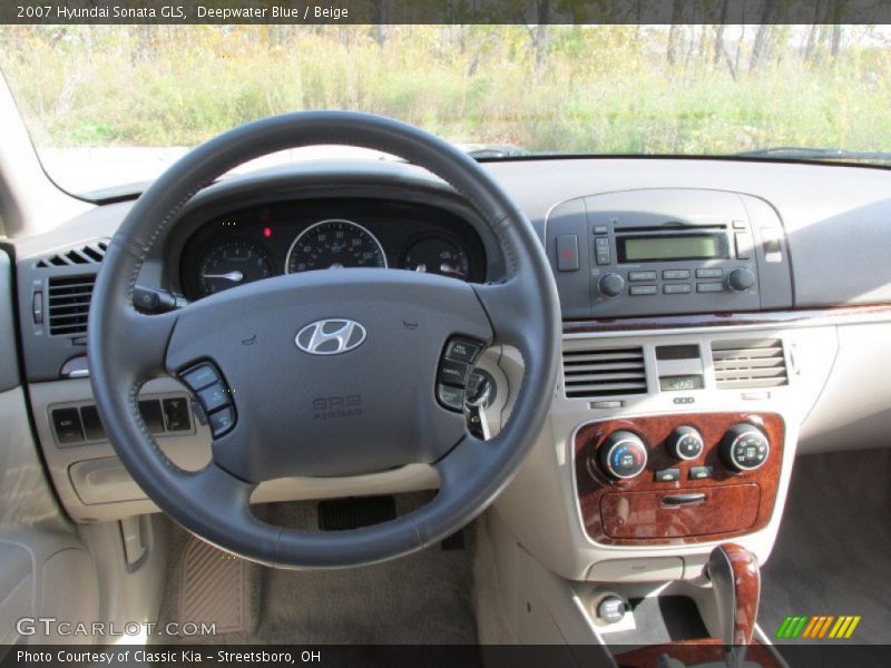 Deepwater Blue / Beige 2007 Hyundai Sonata GLS