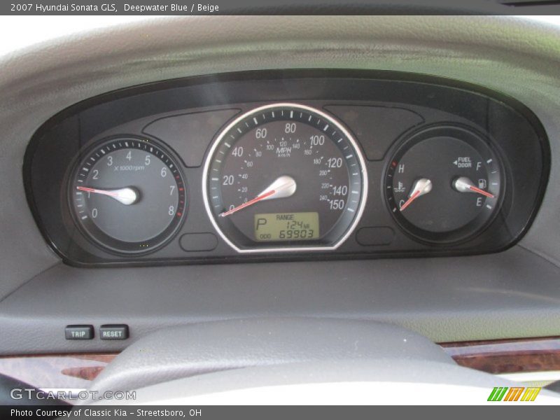 Deepwater Blue / Beige 2007 Hyundai Sonata GLS