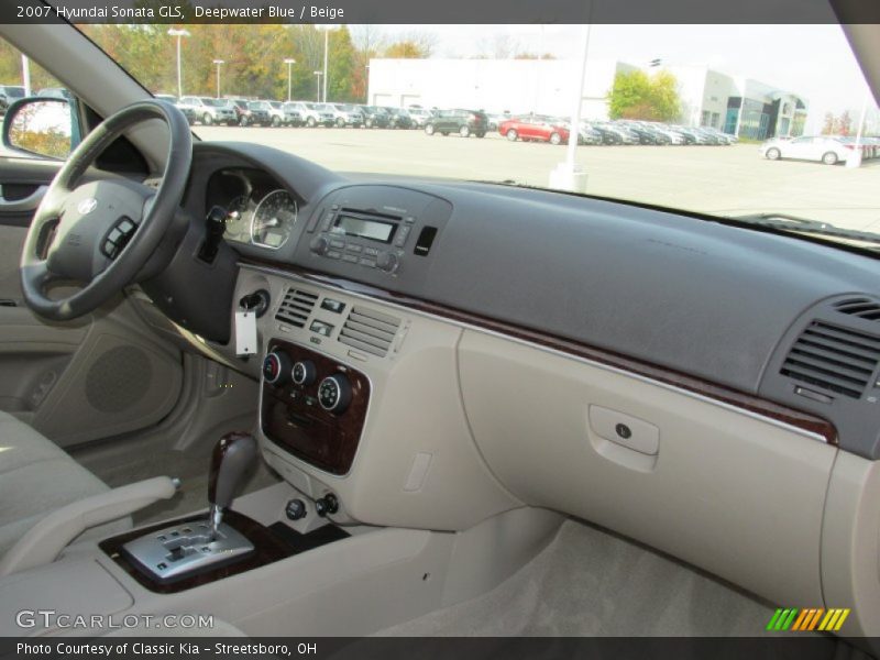 Deepwater Blue / Beige 2007 Hyundai Sonata GLS