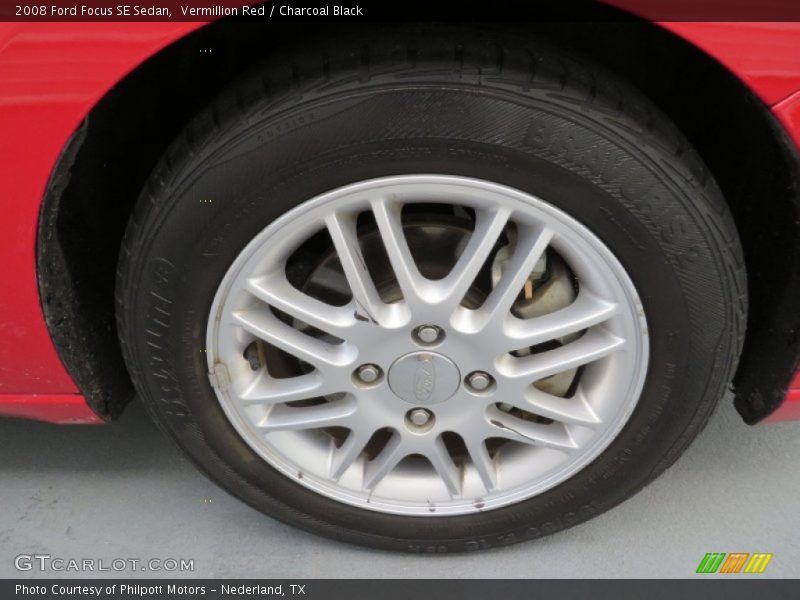 Vermillion Red / Charcoal Black 2008 Ford Focus SE Sedan