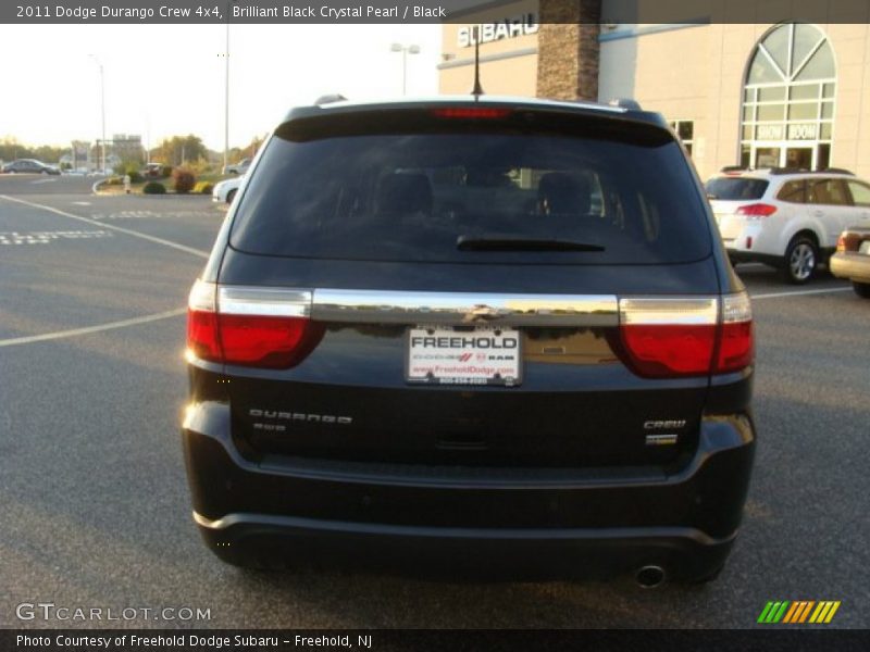 Brilliant Black Crystal Pearl / Black 2011 Dodge Durango Crew 4x4