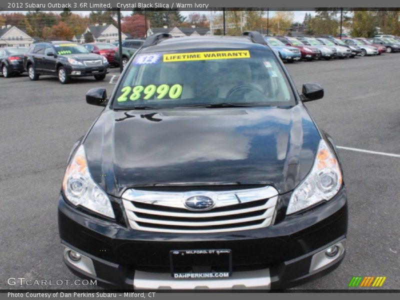Crystal Black Silica / Warm Ivory 2012 Subaru Outback 3.6R Limited