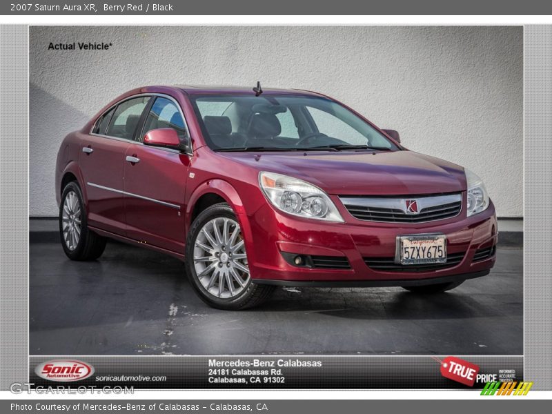 Berry Red / Black 2007 Saturn Aura XR