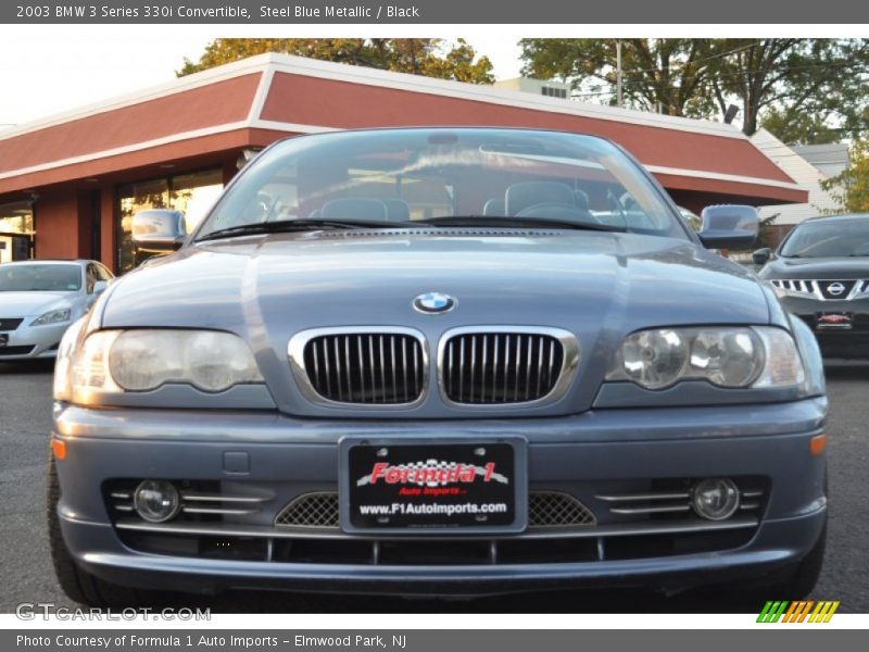 Steel Blue Metallic / Black 2003 BMW 3 Series 330i Convertible