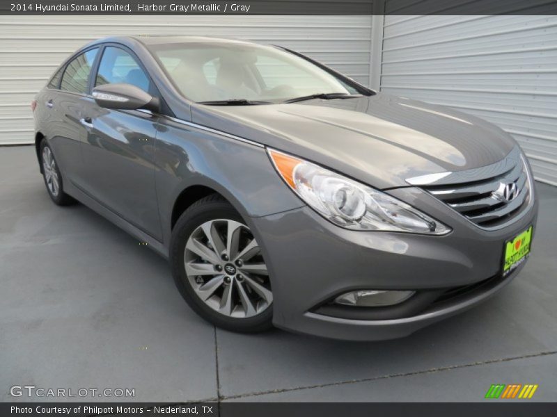 Harbor Gray Metallic / Gray 2014 Hyundai Sonata Limited