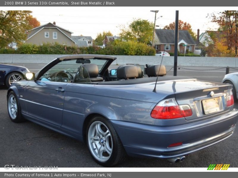 Steel Blue Metallic / Black 2003 BMW 3 Series 330i Convertible