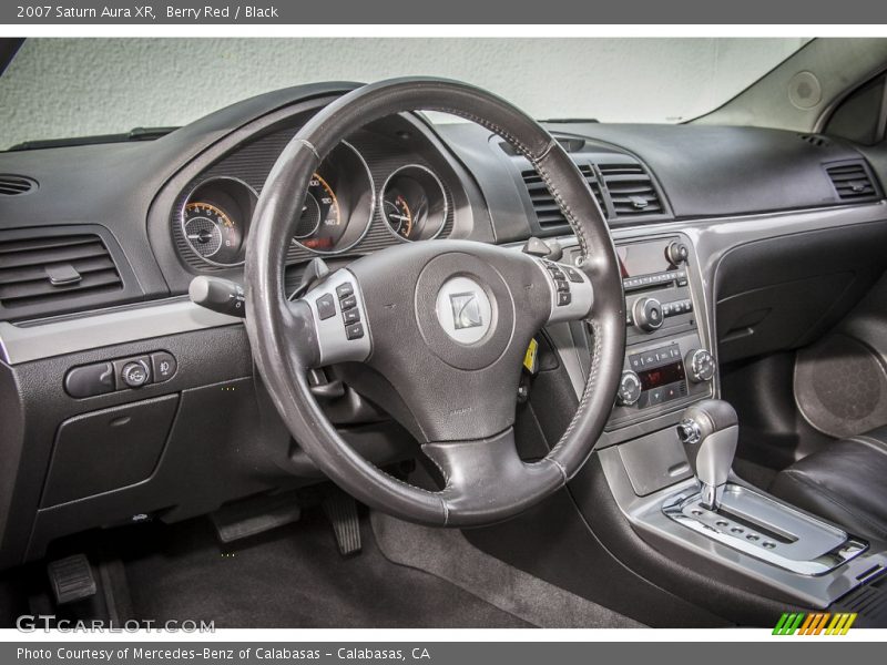 Berry Red / Black 2007 Saturn Aura XR