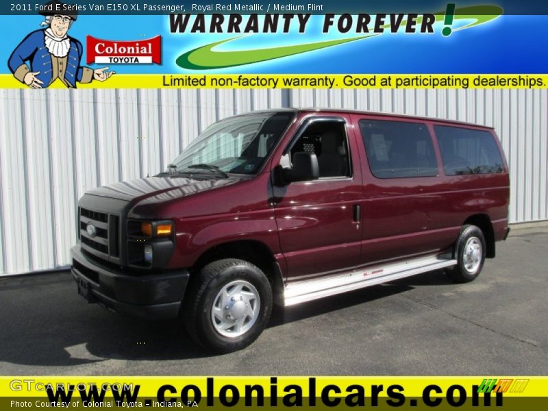 Royal Red Metallic / Medium Flint 2011 Ford E Series Van E150 XL Passenger