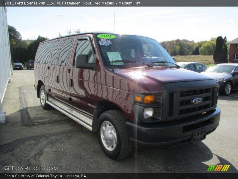 Royal Red Metallic / Medium Flint 2011 Ford E Series Van E150 XL Passenger
