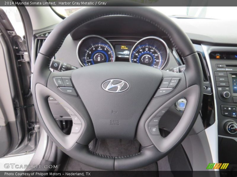 Harbor Gray Metallic / Gray 2014 Hyundai Sonata Limited