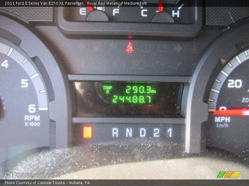Royal Red Metallic / Medium Flint 2011 Ford E Series Van E150 XL Passenger