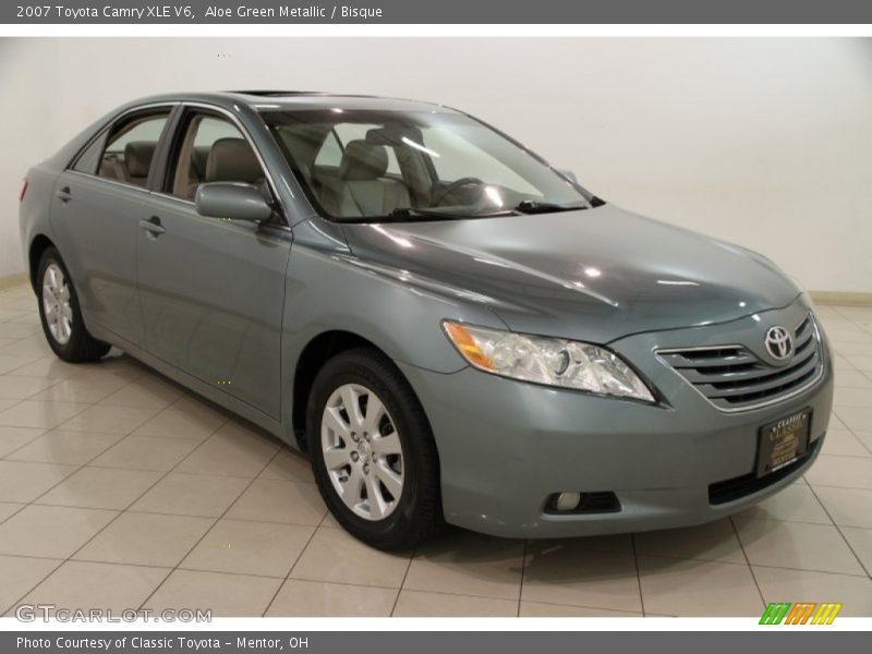 Aloe Green Metallic / Bisque 2007 Toyota Camry XLE V6
