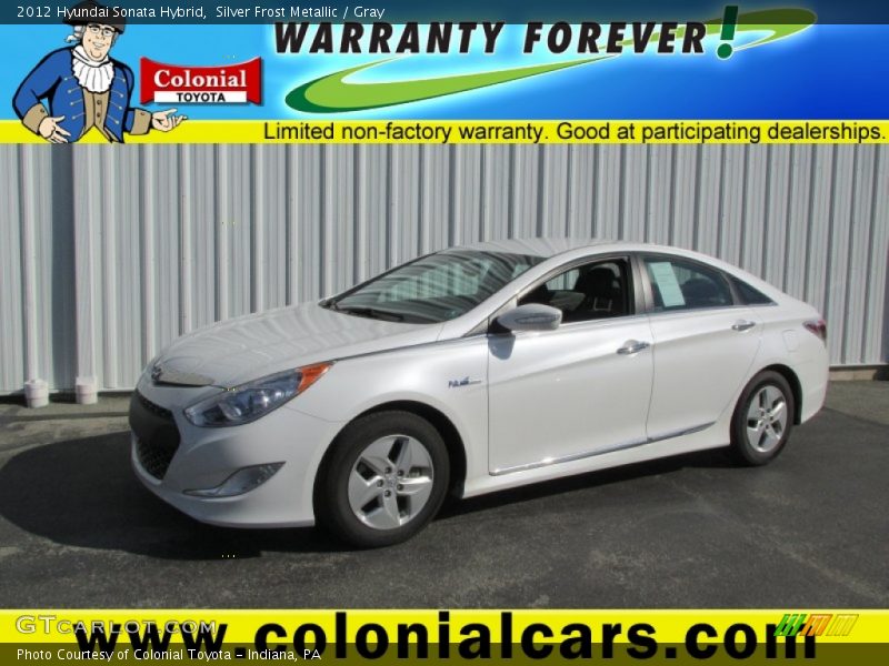 Silver Frost Metallic / Gray 2012 Hyundai Sonata Hybrid