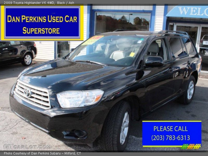 Black / Ash 2009 Toyota Highlander V6 4WD