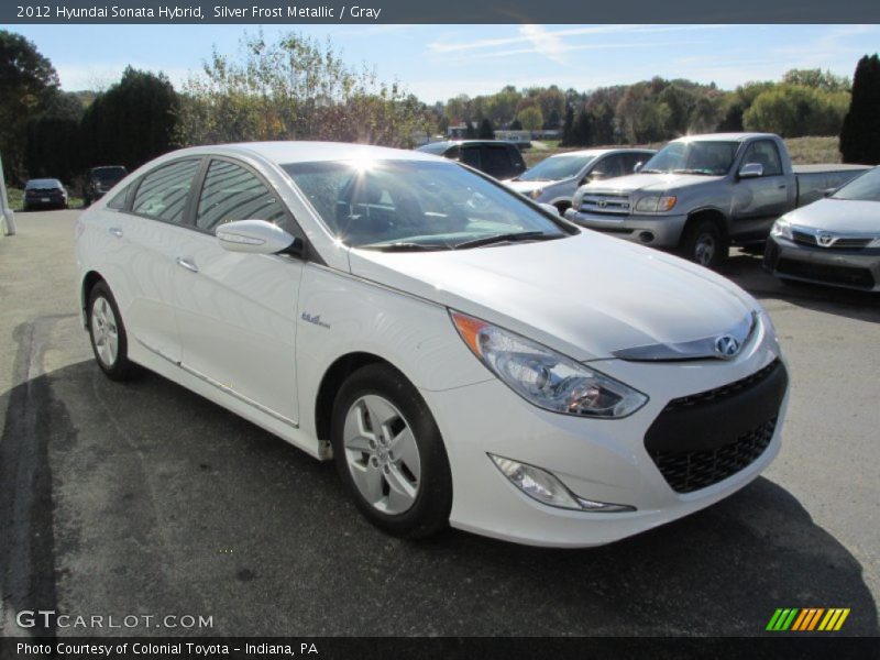 Silver Frost Metallic / Gray 2012 Hyundai Sonata Hybrid