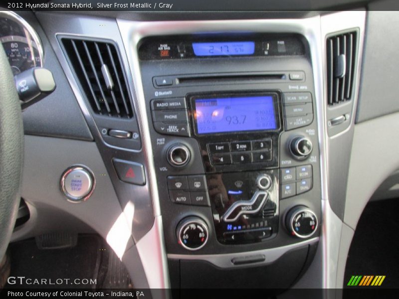 Silver Frost Metallic / Gray 2012 Hyundai Sonata Hybrid