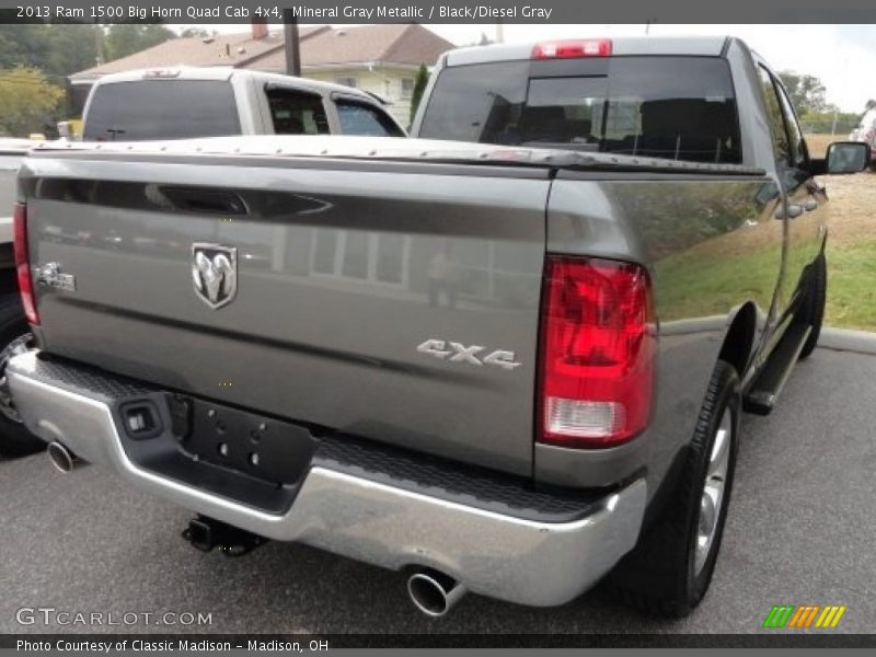 Mineral Gray Metallic / Black/Diesel Gray 2013 Ram 1500 Big Horn Quad Cab 4x4