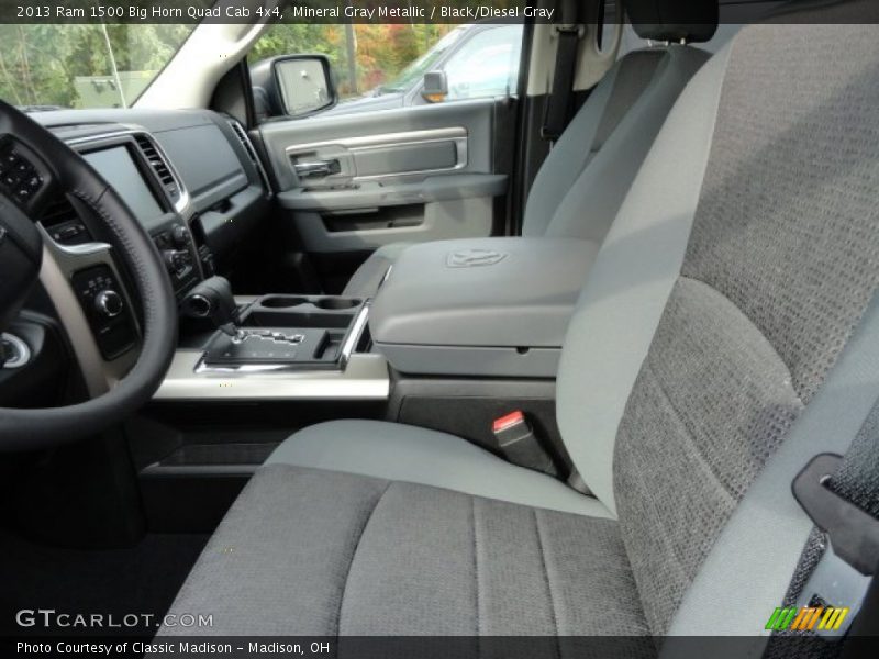 Mineral Gray Metallic / Black/Diesel Gray 2013 Ram 1500 Big Horn Quad Cab 4x4
