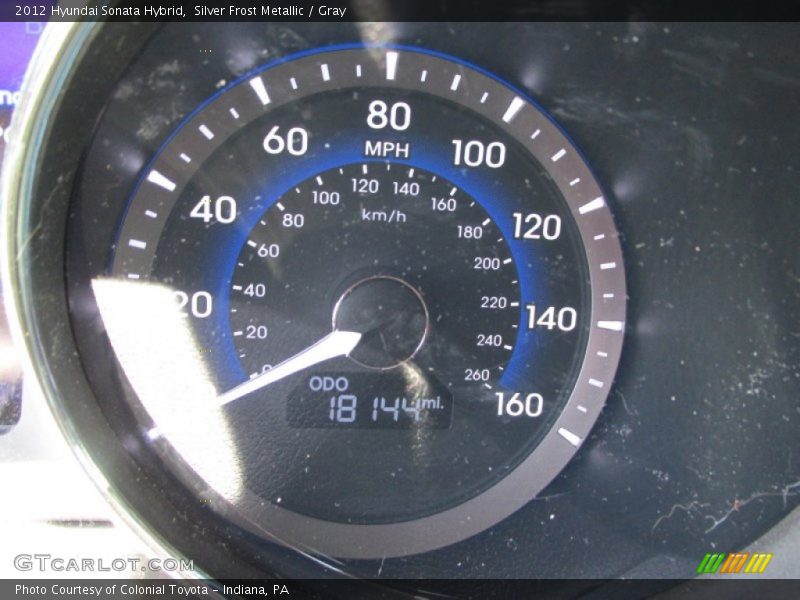 Silver Frost Metallic / Gray 2012 Hyundai Sonata Hybrid