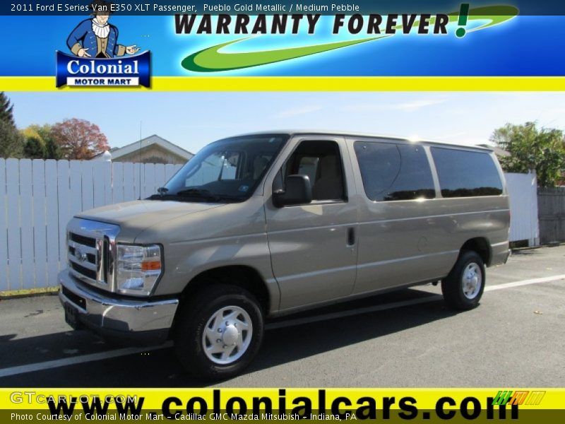 Pueblo Gold Metallic / Medium Pebble 2011 Ford E Series Van E350 XLT Passenger