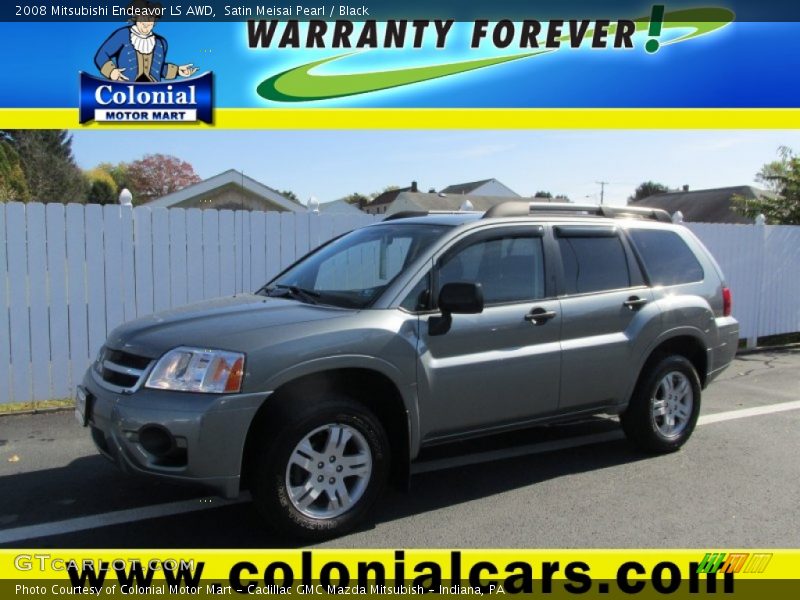 Satin Meisai Pearl / Black 2008 Mitsubishi Endeavor LS AWD