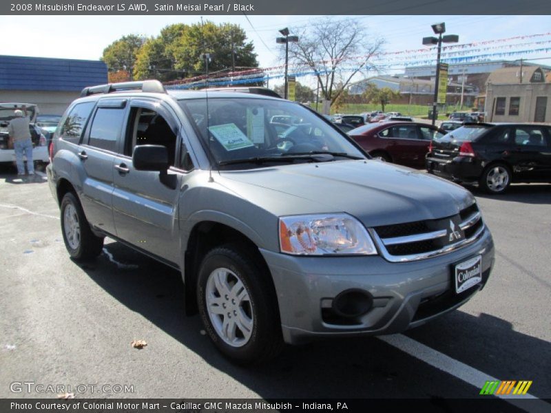 Satin Meisai Pearl / Black 2008 Mitsubishi Endeavor LS AWD